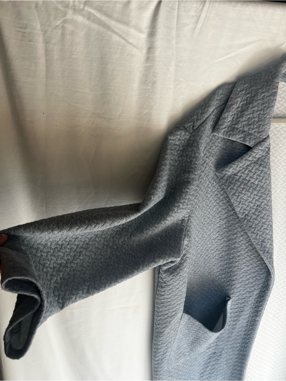 Cato Light Blue Textured Long Robe Coat - Picture 6 of 6